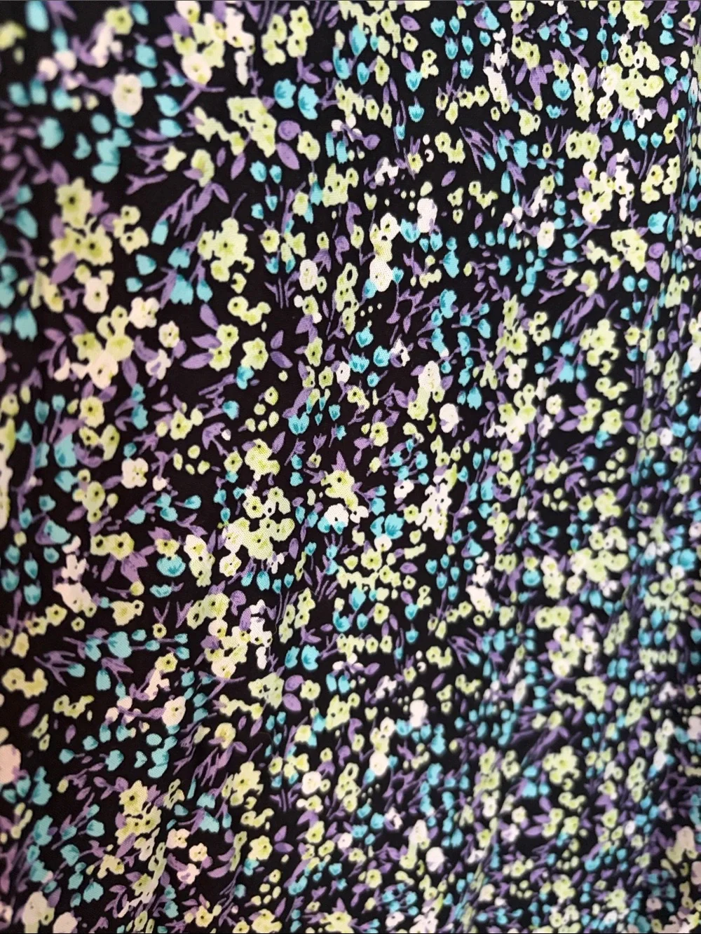 Modcloth Navy Floral Puff-Sleeve Midi Dress - Picture 2 of 7